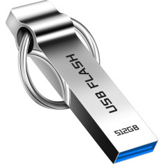 USB Stick 512GB - gupmar USB 3.0 Memory Stick High-Speed USB Flash Drive Metal USB Flash Drive Data Storage for Laptops / PCs / Computers with Keyring (512GB)