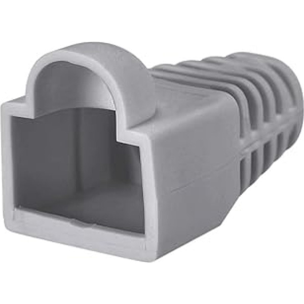 izejmateriālu karte RJ45 Staubschutzkappen für Netzwerkkabel, Cat5, Cat5E, Cat6, 6 mm Lochdurchmesser, dunkelgrau, Kunststoff, 20 Stück