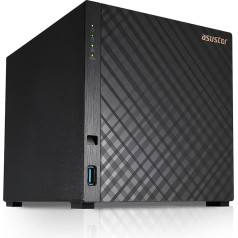 Asustor Drivestor 4 AS1104T 4 bay NAS serveris - tīkla krātuves korpuss Četrkodolu 1,4 Ghz procesors, 2,5 GbE ports, 1 GB DDR4