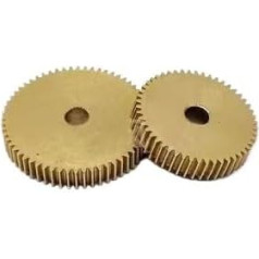 Motor Pinion, Gear, Motor Pinion, 2 Pieces, 0.5 Modules, 18-50 Teeth, Copper Gears, 1.98 2.02 2.98 3.02 mm, Hole Diameter, Thickness 2 mm, Small Brass Pinion ( Color : 0.5m , Size : 44T*23*5.02*2mm