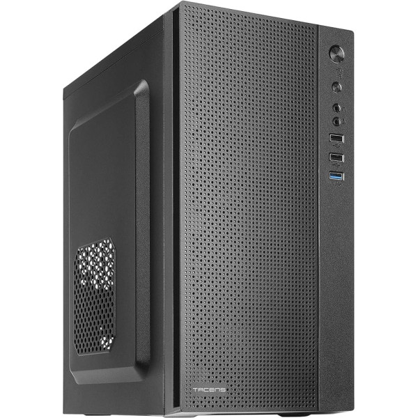 Tacens Anima AC5 Compact Micro ATX PC korpuss, priekšējais tīklveida dzesētājs, USB 3.0, melns