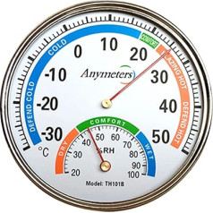 Iekštelpu āra higrometrs Temperatūras mitruma mērītājs Bez nepieciešamās baterijas