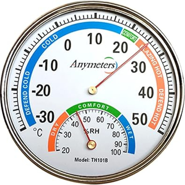 Iekštelpu āra higrometrs Temperatūras mitruma mērītājs Bez nepieciešamās baterijas