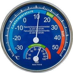 Termometrs higrometrs iekštelpām, viegla iekštelpu klimata uzraudzība, precīza temperatūras un mitruma mērīšana (zils)