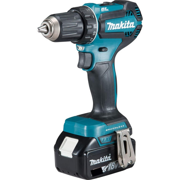 Makita DDF485RFJ akumulatora urbjmašīna ar 2X 3,0 Ah 18V akumulatoru