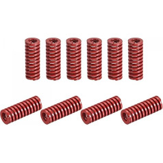 Druckfeder für 3D-Drucker, 10 Stück, 18 mm Außendurchmesser, 45 mm lang, Spiralprägung, mittlere Belastung, Rot