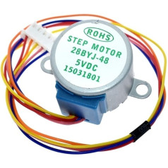 PUJIANA Getriebemotor, Gleichstrommotor 28BYJ485V Schrittmotor, 28BYJ48, DC 5 V 4-Phasen-5-Draht-Getriebemotor (Wellendurchmesser: Spannung 5 V) (Größe: Spannung 5 V)