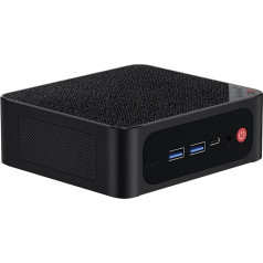 Beelink SER5-MAX Mini dators, AMD Ryzen 7 5800H, 8 kodi, 16 pavedieni līdz 4,4 GHz, 32 GB RAM, 1 TB SSD, 4K @ 144 Hz līdz 3 ekrāniem, displejs (HDMI/DP/Type-C), BT5.2, Wi-Fi6