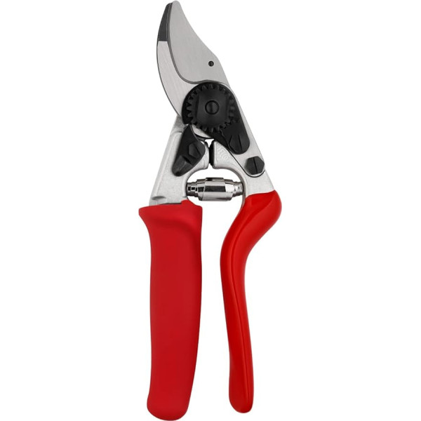 FELCO 15 dārza grieznes ar ritināmu rokturi (labās rokas lietotājiem, garums 189 mm, griešanas diametrs 18 mm, dārza šķēres ar slīpu griešanas galviņu, rūdīta tērauda asmeņi, mazām rokām)