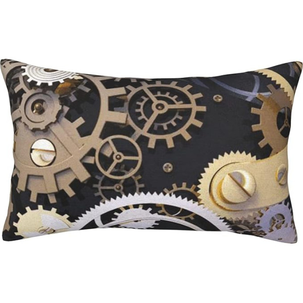 YFSGDLBN Steampunk Mehāniskā Gear Throw spilvens Case Dekoratīvie spilvens Cover Square spilvens Case