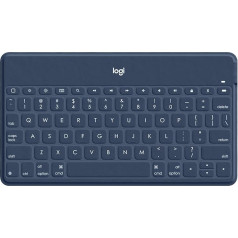 Logitech Keys-to-Go bezvadu planšetdatora tastatūra, Bluetooth, iOS īpašie taustiņi, īpaši viegla un klusa, 3 mēnešu akumulatora darbības laiks, planšetdatoram un viedtālrunim, spāņu QWERTY izkārtojums - melns