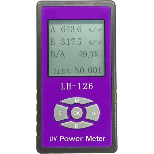 UV-Leistungsmessrät Detektor Handheld webe Gläser UV-Blockierungsrate Solarfolien UV-Licht Strahlungsstärke Tester Genaues Indexmessgerät