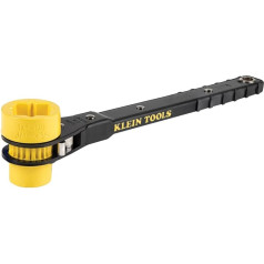 Klein Tools KT151T Linemen's Ratschenschlüssel mit Schraubendesign, 3/4 Zoll, 13/16 Zoll, 1 Zoll x 1-1/8 Zoll Kombi-Vierkant-Stecknuss