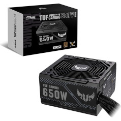 ASUS TUF Gaming 650W barošanas bloks (80 Plus Bronze, 0dB tehnoloģija, 80 cm 8-pin CPU savienotājs)