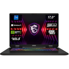 MSI Sword 17 HX spēļu klēpjdators, 43,2 cm (17,0 collas), QHD+, Intel Core i7 procesors 14700HX, 16 GB DDR5 RAM, 1 TB SSD, NVIDIA® GeForce RTX™ 4060, Windows 11 Home, QWERTZ tastatūra, melns, B14VFKG-038