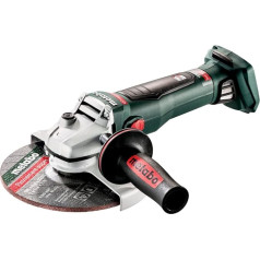 Metabo Akumulatora leņķa slīpmašīna WB 18 LTX BL 180 (613087840) 18V Li-Ion (bez akumulatora, bez lādētāja); metaBOX 165 L, diska diametrs: 180 mm, tukšgaitas apgriezieni: 8200 /min