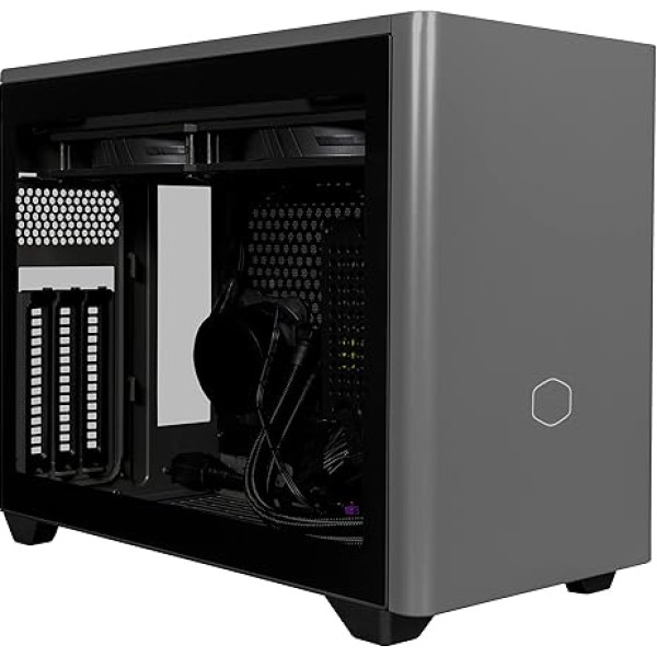 Cooler Master Master MasterBox NR200P MAX UK Edition Mini ITX PC korpuss ar 280 mm šķidruma dzesētāju un V850 SFX Gold PSU, NR200P-MCNN85-SL1