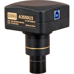 AmScope A3550U3 5MP USB3.0 digitālā kamera mikroskopam ar 0,01 mm kalibrēšanas slaidiem