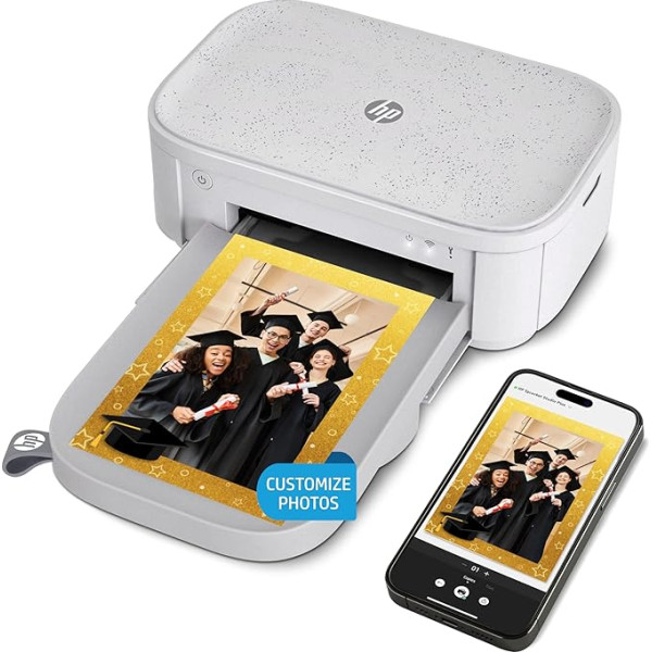 HP Sprocket Studio Plus Wi-Fi printeris - bez vadiem izdrukā 4 x 6 collu lielus fotoattēlus no iOS un Android ierīces