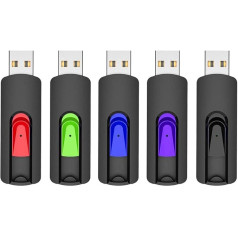 USB Stick 32GB 3.0 Pack of 5, Vansuny USB Stick 3.0 32GB Pack of 5, USB 3.0 32GB Memory Stick Data Storage Backup for PC/Mac/Desktop/Laptop/Game Consoles (32GB, Pack of 5)