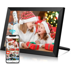 VGKE digitālais bilžu rāmis, 10,1 collu digitālais bilžu rāmis, WiFi, 1280 x 800 IPS LCD skārienjūtīgais ekrāns, automātiska pagriešanās, ar Frameo lietotni, attālā koplietošana ar fotogrāfijām un video