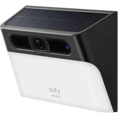 eufy Security Solar Wandleuchte Cam S120 Solar Überwachungskamera Aussen Kabellos, 2K Kamera, Bewegungsaktiviertes Licht, KI-Erkennung, IP65 Wasserdicht, Strahler, Keine Monatliche (Generalüberholt)