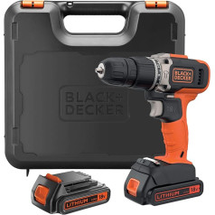 BLACK+DECKER BCD003C2K-QW Urbis ar āmuru 18 V 21 000 ipm ar 2 litija akumulatoriem 1,3 Ah un koferi