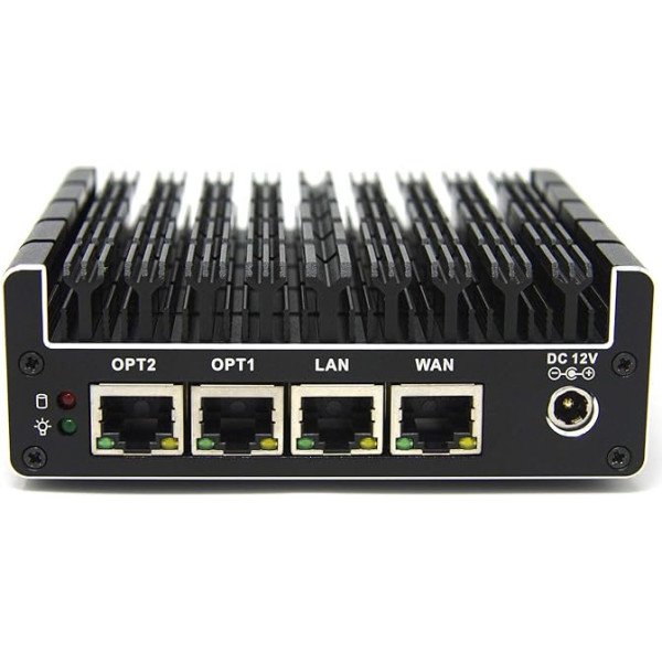 Protectli Vault FW4B - Ugunsmūris, 4 pieslēgvietu mikroiekārta/Mini PC - Intel Quad Core, AES-NI, 8GB RAM, 120GB mSATA SSD - saderīgs ar pfSense/OPNsense u.c.