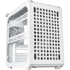 Cooler Master Qube 500 Flatpack - ATX PC korpuss, pilnībā modulārs - ietver 1x 120 mm SF ventilatoru un vertikālu grafiskās kartes turētāju, atbalsta EATX pamatplati un 2 x 280 mm radiatorus - balts