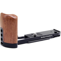 SUNLYTOUR ZFC L-Plate Wooden Handle ZFC L-Plate Camera Mount for Nikon ZFC (Black)