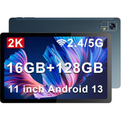 Semeakoko 11 collu planšetdators Android 13, 12GB + 128GB (1TB TF), 2K Ultra HD displejs (pelēks)