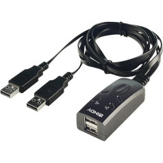 LINDY 2 portu USB KM slēdzis, KM Tastatur & Maus Switch USB für 2 Rechner