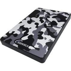 Sonnics 500GB Grey Camo Внешний портативный жесткий диск Type C USB 3.1 Совместим с Windows PC, Mac, Smart TV, Xbox One/Series X и PS4/PS5