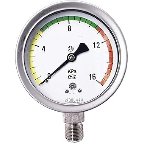 Edelstahl-Membran-Druckmessgerät Micro-Manometer Luftdruckmesskörper-Vibrationsdruckmessgerät(0~4KPA)