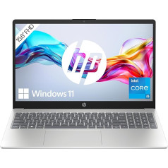 HP klēpjdators | 15,6 collu FDH displejs | Intel Core i5-1335U | 16 GB DDR4 RAM | 512 GB SSD | Intel Iris Xe | Windows 11 Home | QWERTZ | Natural Silver