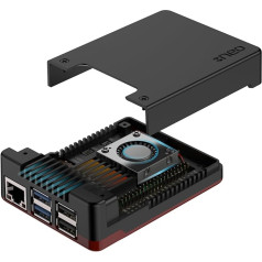 Argon NEO 5 korpuss Raspberry Pi 5 (BRED) | Alumīnija korpuss ar integrētu ventilatoru