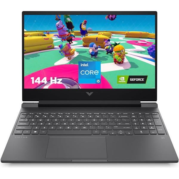 HP Victus spēļu klēpjdators, 15,6 collu FHD 144 Hz displejs, Intel Core i5-13420H, 16 GB DDR4 RAM, NVIDIA GeForce RTX 3050, Windows 11 Home, QWERTZ tastatūra, melns