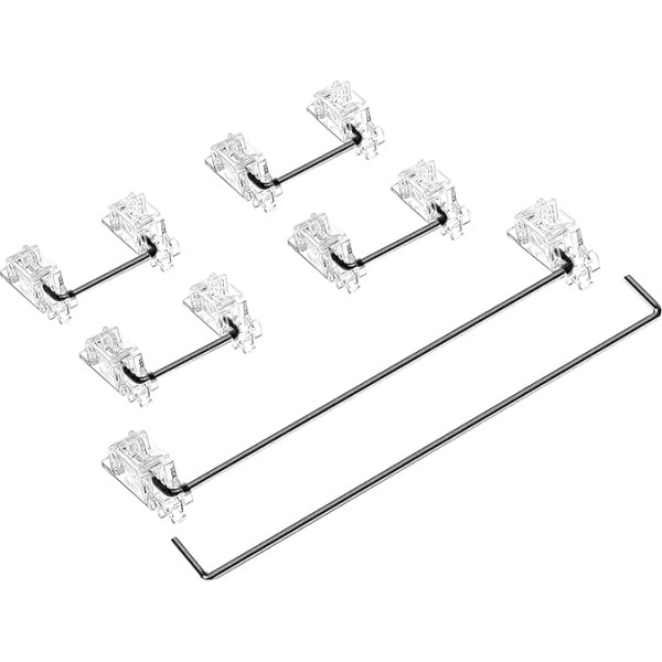 SADEKWORKS Durock V2 Durock V2 PCB Mount skrūvējams stabilizators 2u 6,25u 7u taustiņu stabilizatori Mehāniskās klaviatūras stabilizatoru komplekts 40%/60%/75% un TKL izkārtojumam (caurspīdīgs)