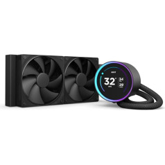 NZXT Kraken Elite 240 - AIO CPU Liquid Cooler - 240 mm Radiator - 2 x F120P Fans - Adjustable 2.72 Inch IPS LCD - NZXT Turbine Pump - Intel LGA 1700, 1200/115X, 1851 - AMD AM5, AM4 - Black