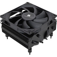 Thermalright AXP90-X53 melns zema profila CPU gaisa dzesētājs, 53 mm augstums, TL-9015B Slim PWM ventilators, AGHP tehnoloģija, AMD AM4/Intel 1700/1150/1151/1155/1156/1200 (melns)