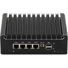 HSIPC Jasper Lake Celeron N5105 Quad Core Firewall Micro Appliance, Mini PC, Nano PC, Router PC ar 8G RAM 128G SSD, 4*i226-V RJ45 port AES-NI