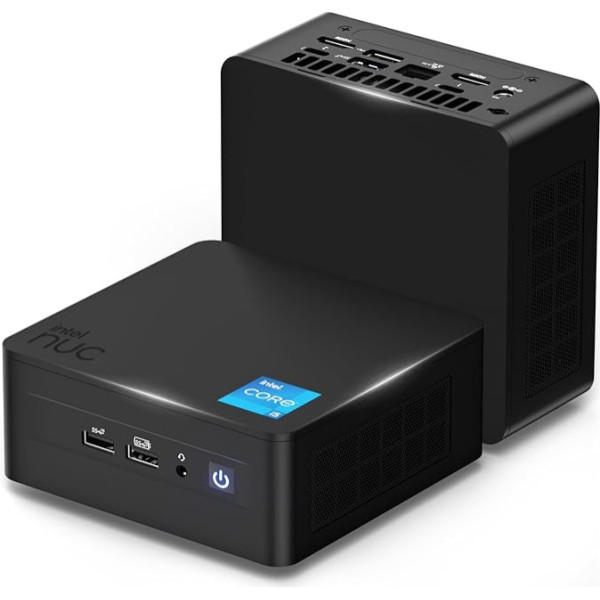 Intel NUC 13 Pro Mini PC, Core i5-1340P procesora minidators (12 kodolu, 16 pavedieni, līdz 4,6 GHz), NUC 13 i5 Barebone Mini Desktop PC atbalsta 8K UHD/WiFi 6E/BT 5.3/Thunderbolt 4/No RAM & SSD