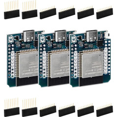 3 ESP32 Mini USB C ESP32 NodeMCU WiFi Bluetooth moduļa izstrādes plati, kas saderīga ar Arduino