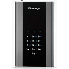 iStorage diskAshur DT2 256 bitu 8 TB USB 3.1 FIPS 3. līmeņa sertificēts drošs šifrēts galddatora cietais disks - IS-DT2-256-8000-C-X