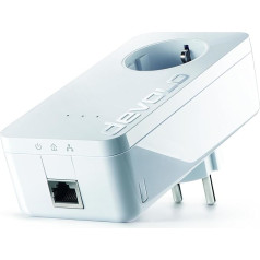 Devolo dLAN 650+ (600 Mbit/s, 1x GB LAN Port, Steckdose, Datenfilter, Netzwerk, Powerline) weiß