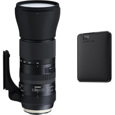 TAMRON A022E SP 150-600mm F/5-6.3 Di VC USD G2 Canon Black & WD Elements Pārnēsājamais ārējais cietais disks 4TB (mobilā datu glabāšana, USB 3.0 interfeiss, Plug and Play, formatēts Windows), melns