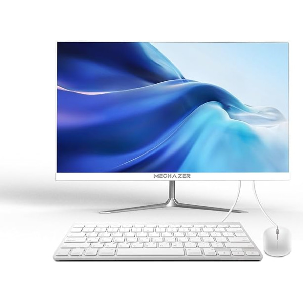 MECHAZER Z3 Desktop PC All-in-One 23,8 collu Intel N5095 Windows 11 Pro, 8GB DDR3, 512GB M.2 SSD, 2.4G/5.0G WiFi Bluetooth (bez QWERTY tastatūras un peles)