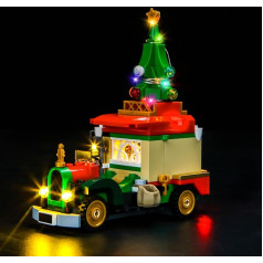 LocoLee Gaismas komplekts, kas saderīgs ar Lego Santa Claus Lego Van, tikai gaismu komplekts - bez modeļa, Gaismas apgaismojuma komplekts, saderīgs ar Lego Santa's Delivery Truck 40746