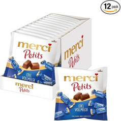 merci Petits Fine pilnpiena šokolāde - 12 x 125g - mazas šokolādes konfektes no smalkās piena šokolādes