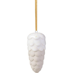 like. by Villeroy & Boch Winter Glow Ornament Priežu čiekuri, Ziemassvētku rotājums no augstas kvalitātes porcelāna, eglīšu rotājums, 4 x 4 x 9 cm